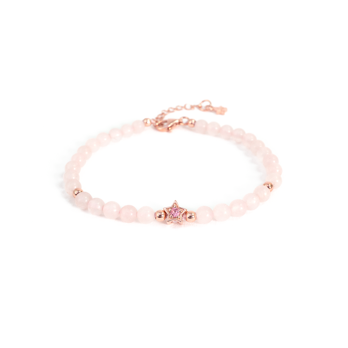 My Lucky Stars Chain Bracelet with Rose Quartz – MARONJEWELRY